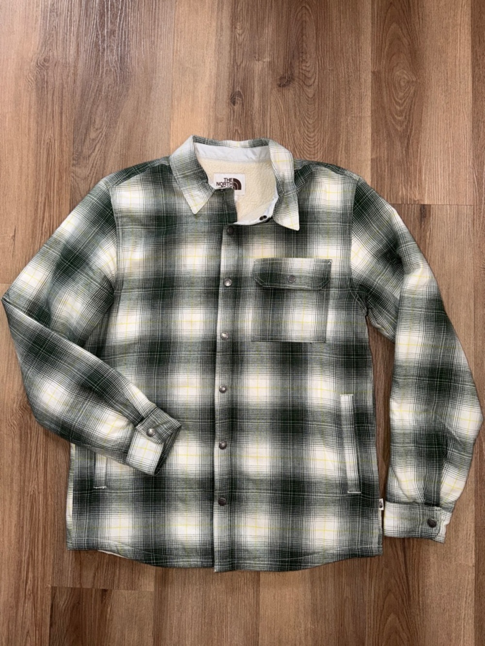 The North Face Green Plaid Lightweight Shirt Jacket
